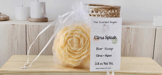 Citrus Splash Peony Flower Bar Soap