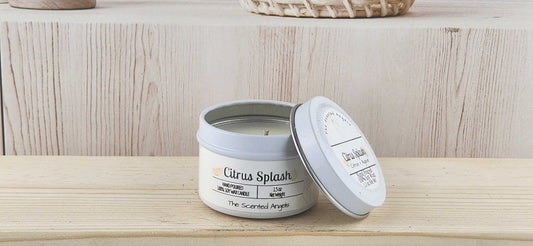 Citrus Splash Scented 100% Soy Wax Candle - White