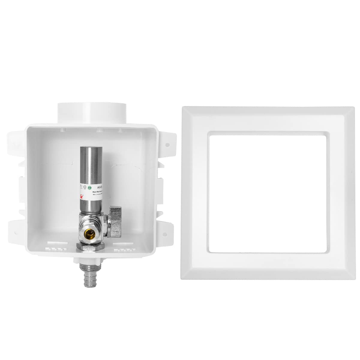 1/2" PEX Crimp (F1807) Inlet, Dishwasher Outlet Box, With Copper Water Hammer Arrestor