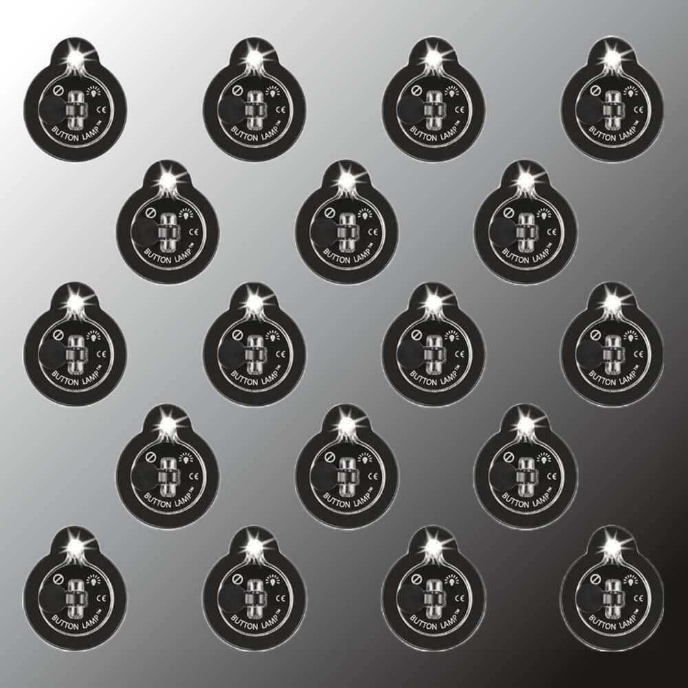 BUTTON LAMP Adhesive LEDs Light Package - Lightweight, Ultra Small, Ultra Bright LED Utility Lights