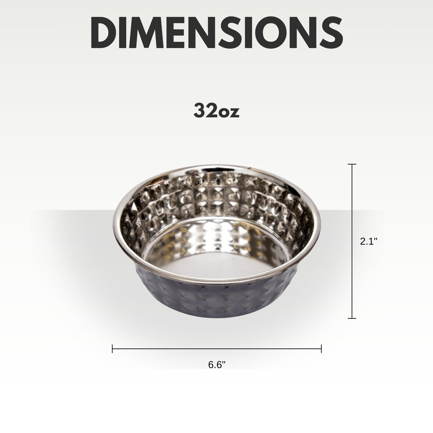 Country Living Set of 2 Hammered Stainless Steel Dog Bowls – Black Pearl