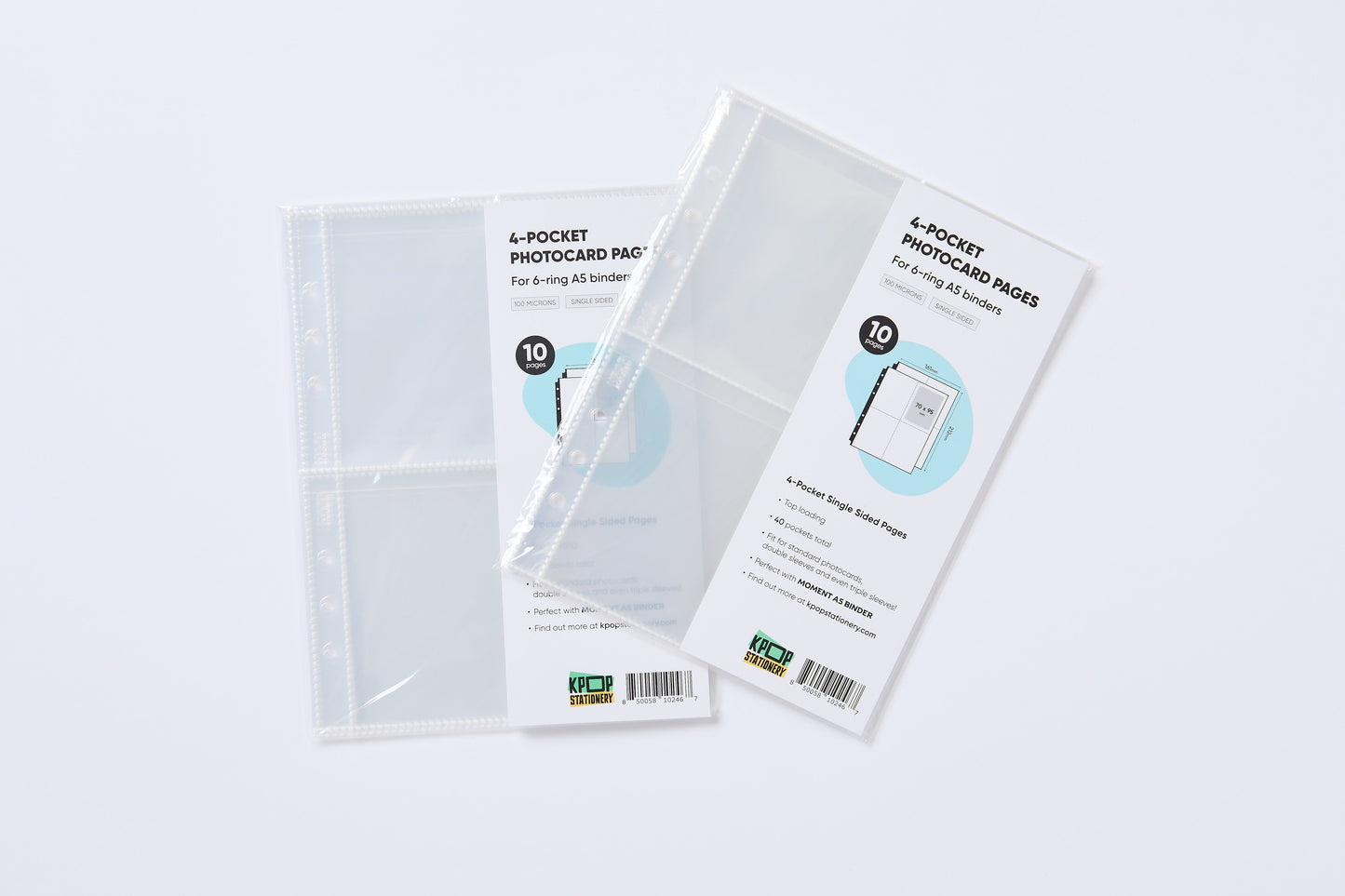 High Clarity A5 Binder Sleeves, Single Sided