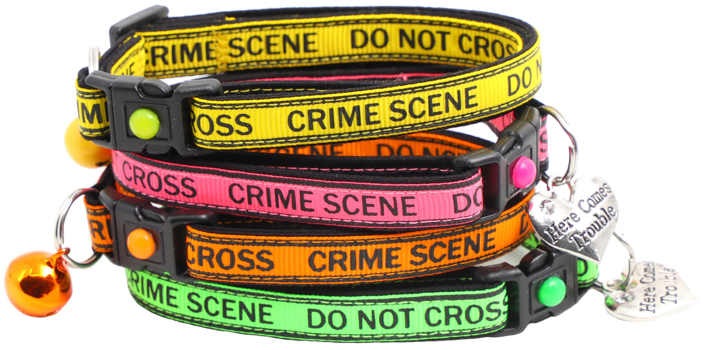 Crime Scene Do Not Cross Breakaway Cat Collar