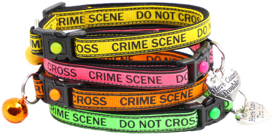 Crime Scene Do Not Cross Breakaway Cat Collar