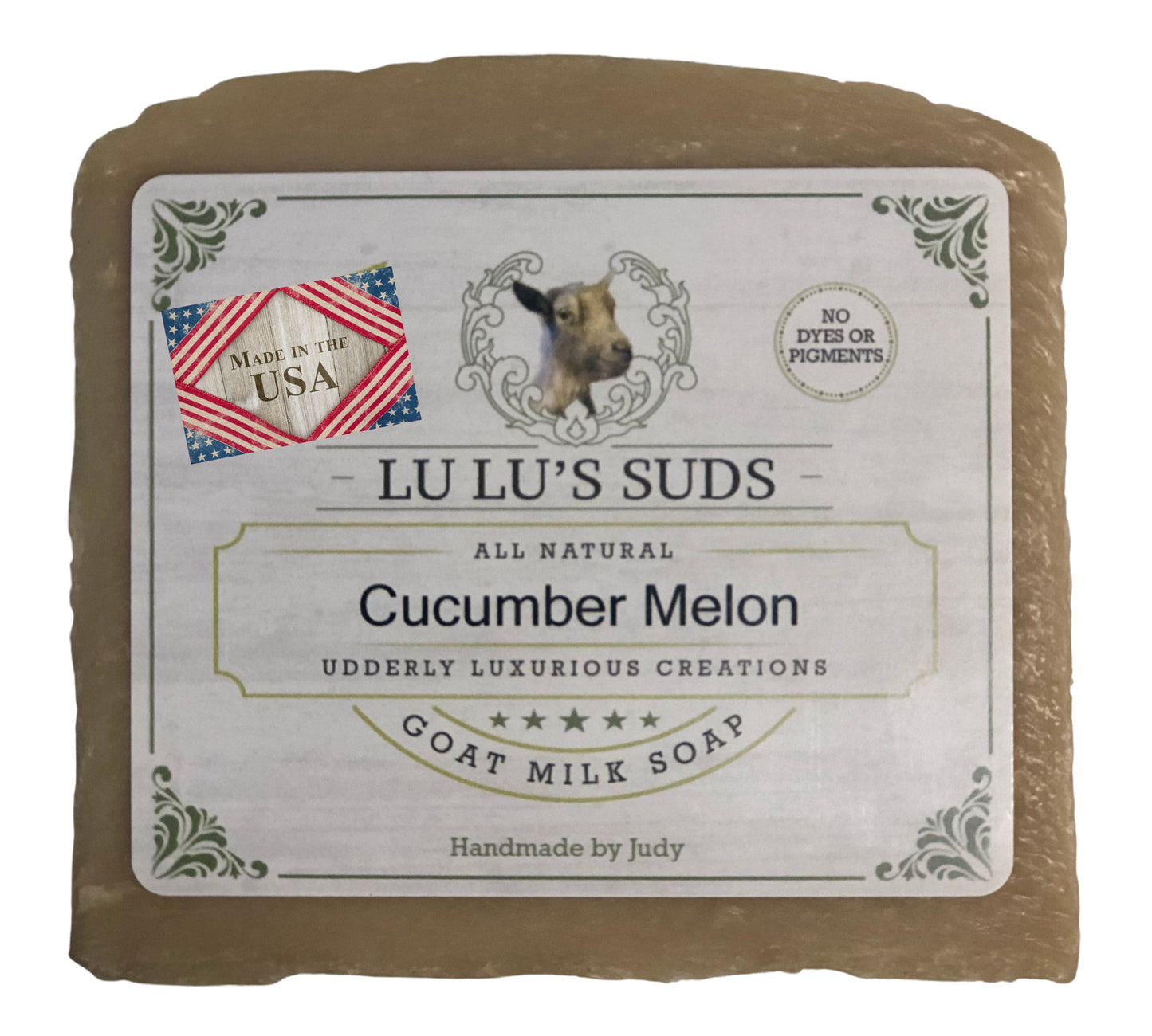 Cucumber Melon Goat Milk Soap 5 oz.