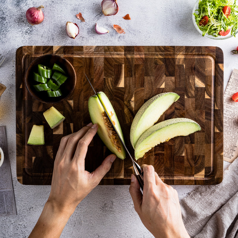 Personalized Double-Sided Walnut End Grain Cutting Board