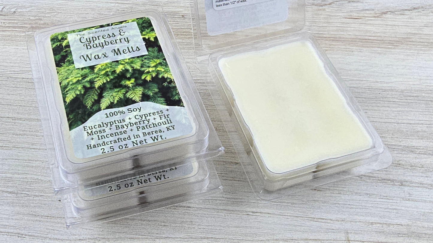 Cypress & Bayberry Soy Wax Melts (Clamshells & Squeezable Wax)