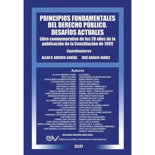 PRINCIPIOS FUNDAMENTALES DEL DERECHO PÚBLICO. DESAFÍOS ACTUALES (Segunda edición ampliada)