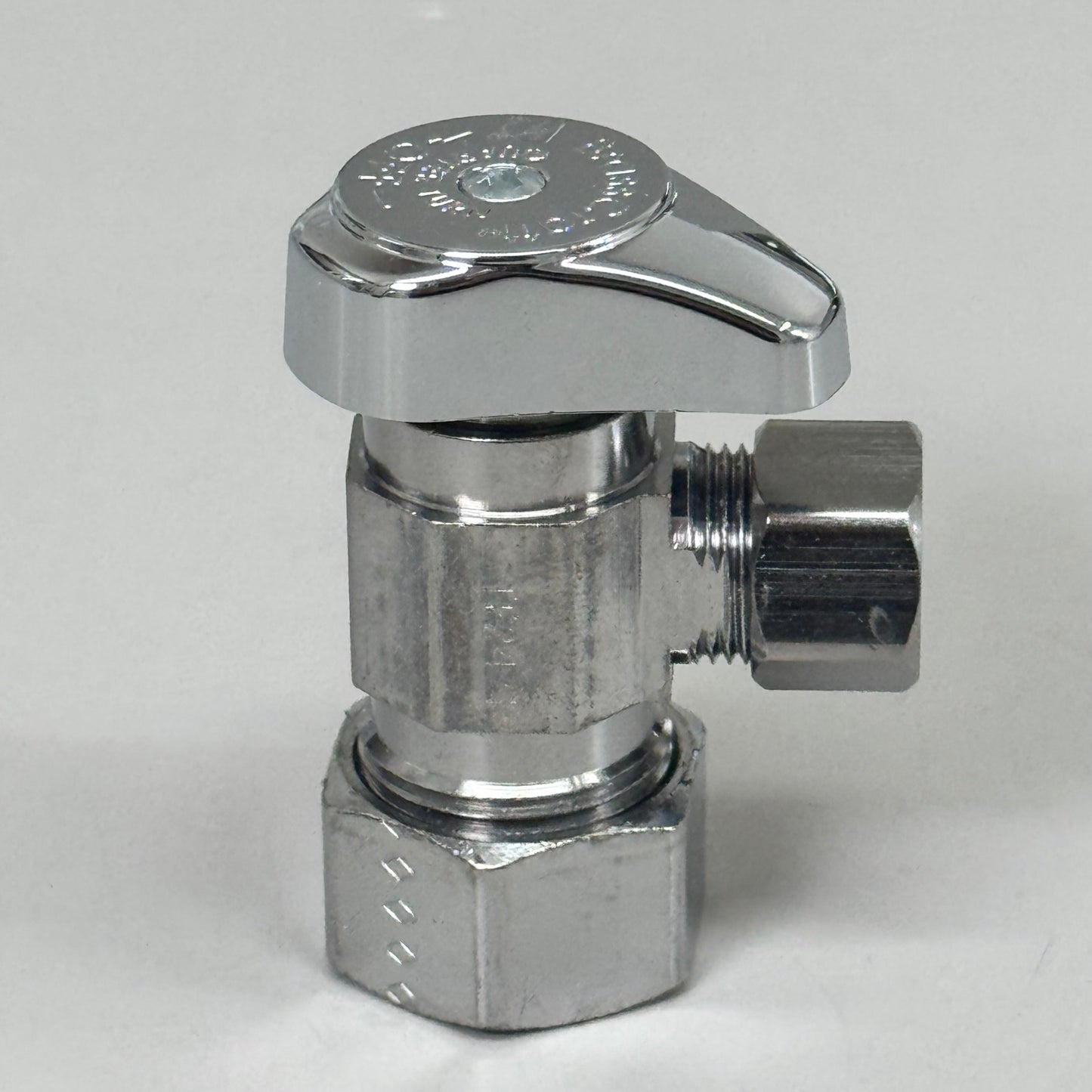 ZA@ BRASS CRAFT (5 PACK) 1/4" Turn Angle Supply STOP Valve 1/2"x3/8" Chrome G2CR19XC As-is Damaged Packaging