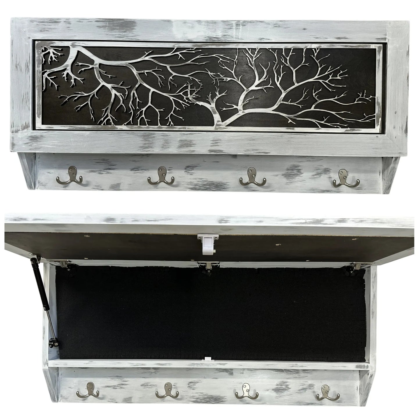 Coat Rack Hidden Gun Storage - Winter Tree