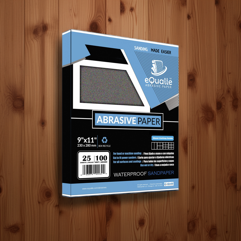 100 Grit Sandpaper Sheets – 25 Pack 9x11 in Wet or Dry Use