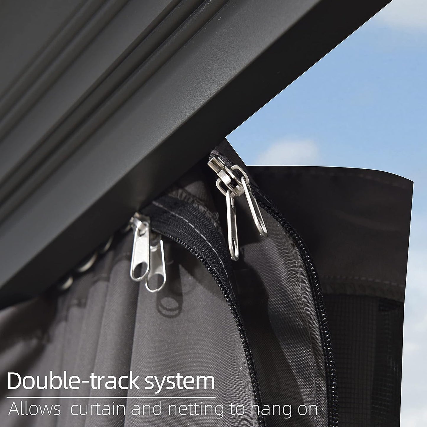 Shade N' Shelters 12' x 12' Granite Peak Hardtop Gazebo with Mosquito Netting