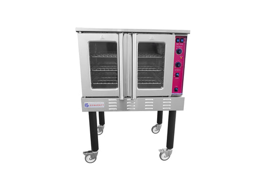 GenKraft - Commercial Convection Oven - Full Size Single Stack Oven for Restaurants, 54,000 BTU