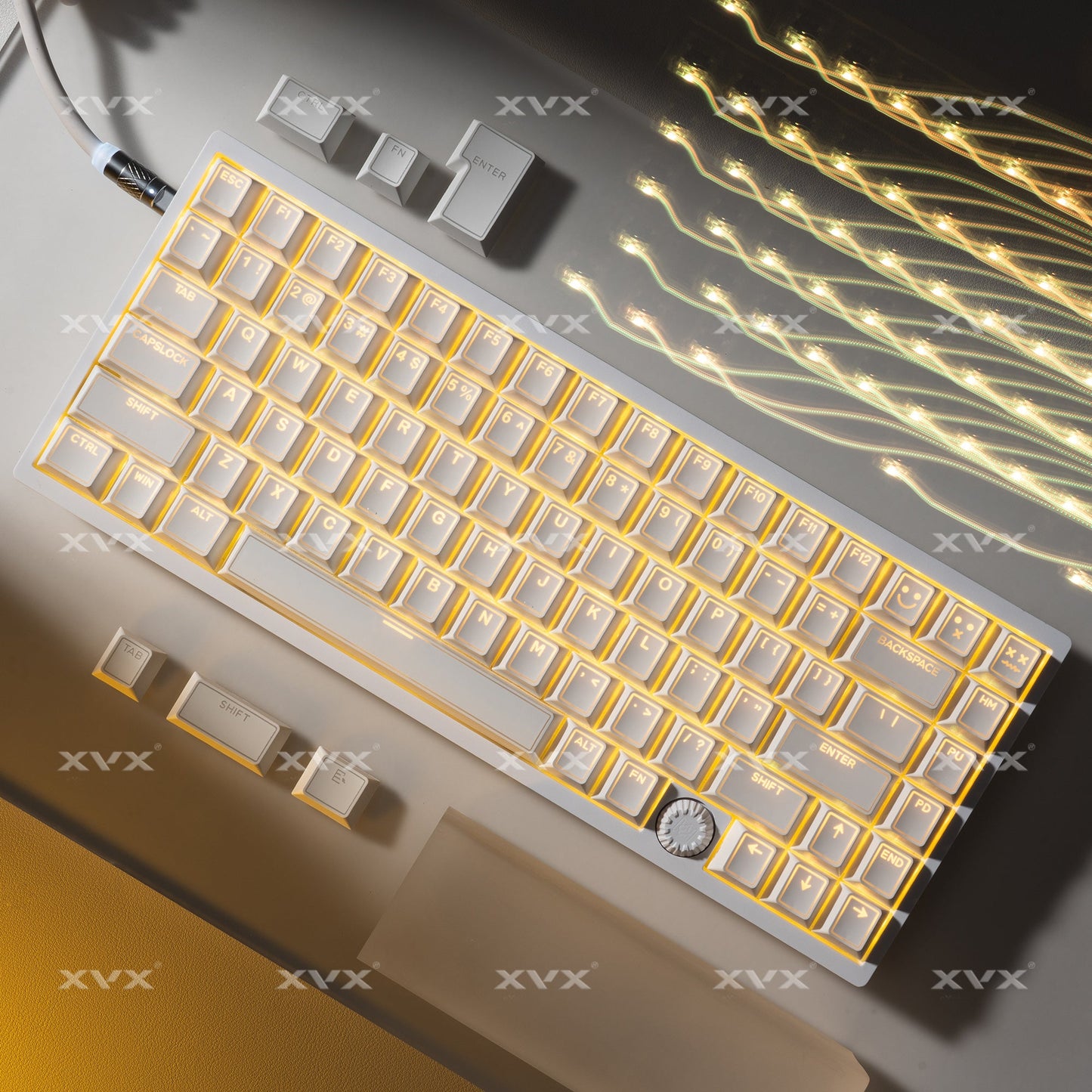 XVX PRISM Shine-Through  Double shot Cherry Profile PBT Keycap Set 142-key