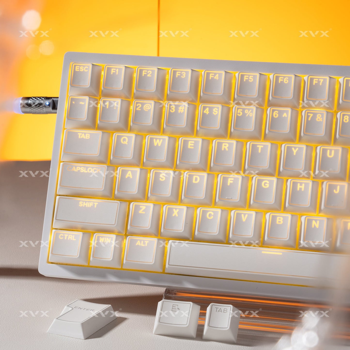 XVX PRISM Shine-Through  Double shot Cherry Profile PBT Keycap Set 142-key