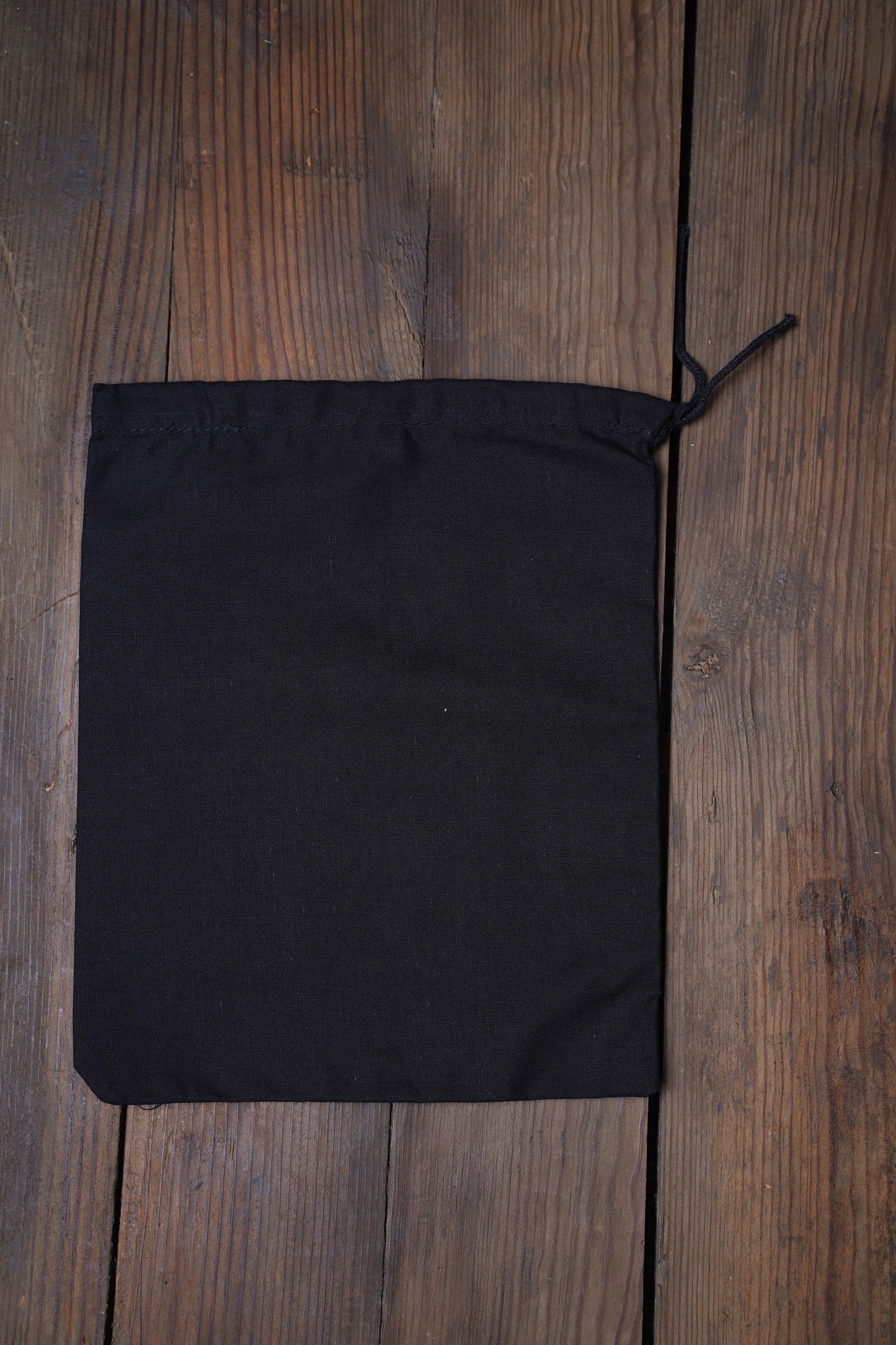 8x12 Inches Reusable Eco-Friendly Cotton Single Drawstring Bags Black Color