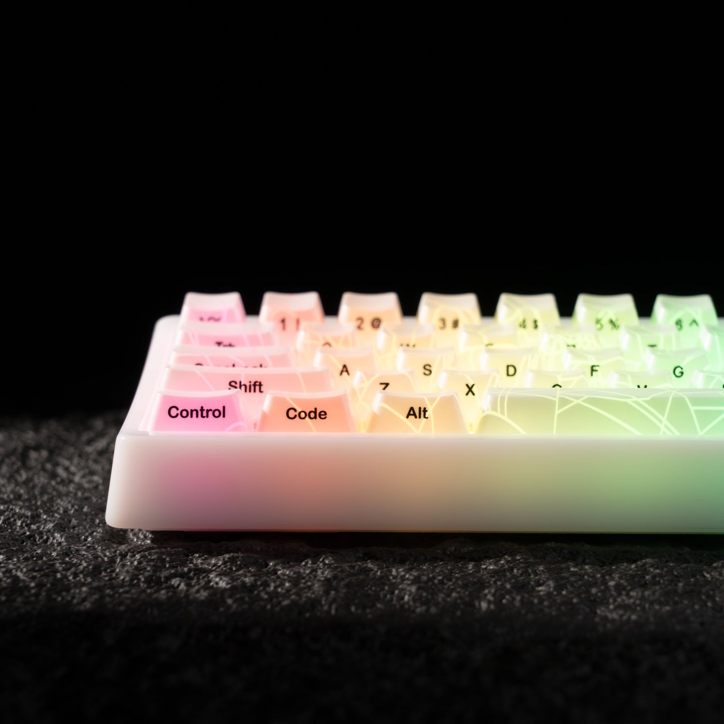 XVX M67 JadeStone Mechanical Keyboard With IMD-Tech Keycaps (SPIDER WEB Version Pattern)（Tri-Mode）