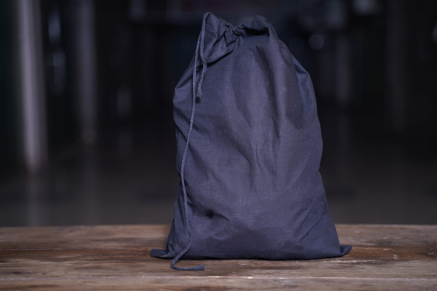 12x16 Inches Reusable Eco-Friendly Cotton Double Drawstring Bags Black Color