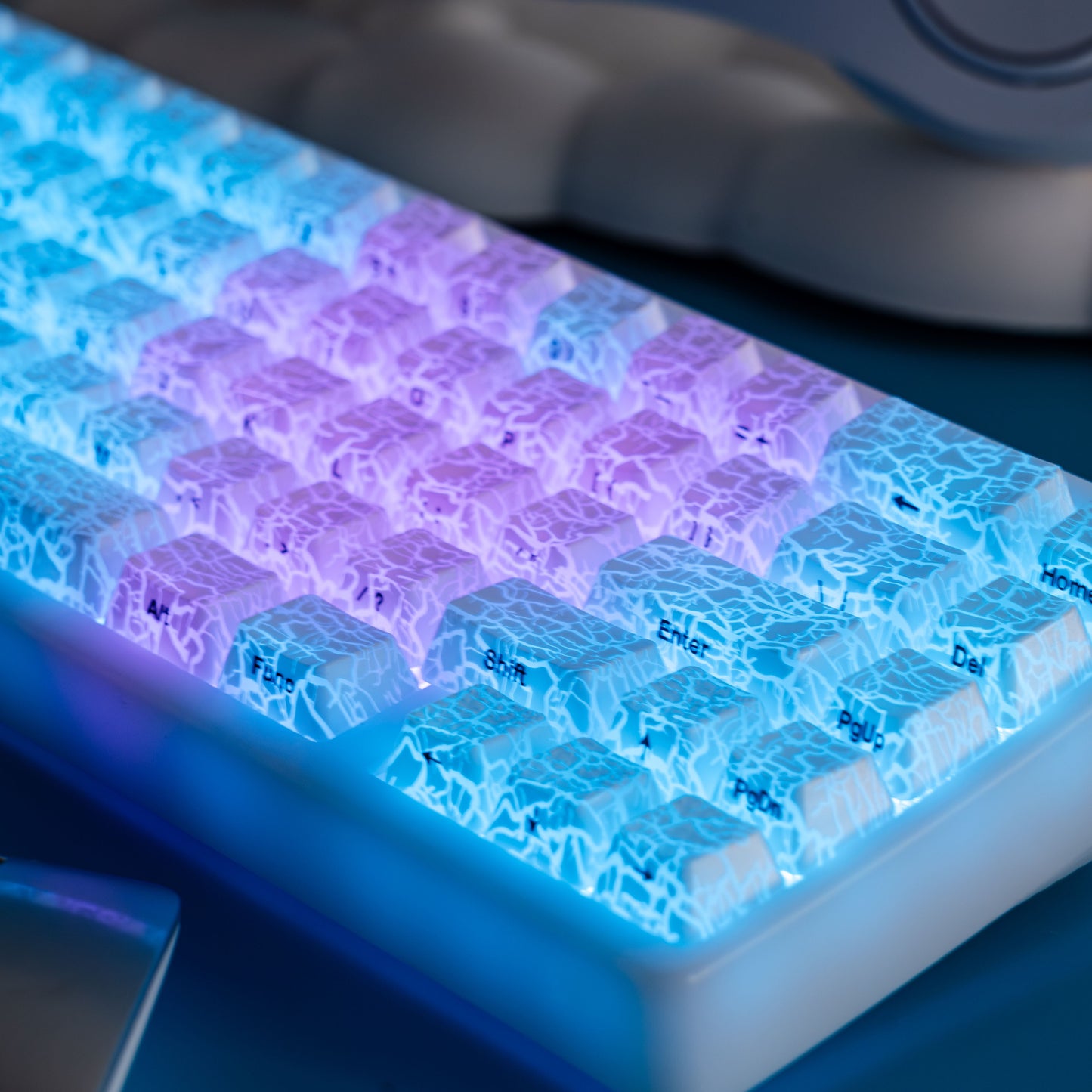 XVX Ice Crack series Pattern Shine-Through OEM Profile IMD-Tech Keycap Set