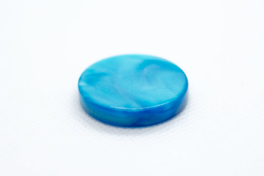 Blue Backgammon Checker Pearl Effect (28mm x 7mm) [sold per chip]