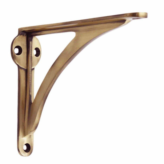 Arched Shelf Bracket - Antique Brass