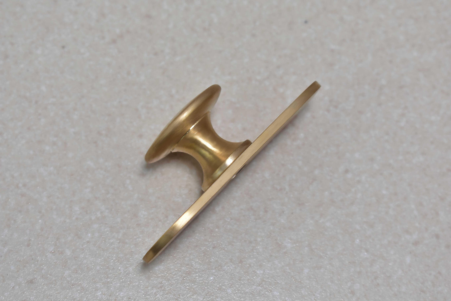Brass Brushed Drawer Knob with Round Backplate