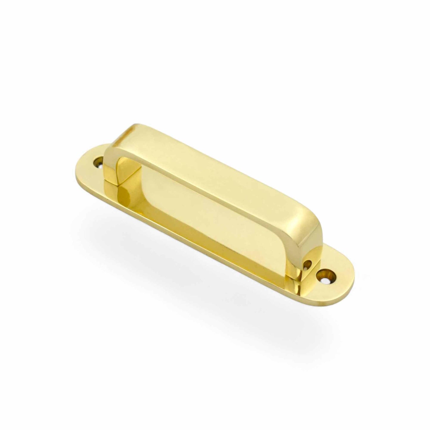 Round Drawer Pulls with Backplate - Unlacquered Polished Brass