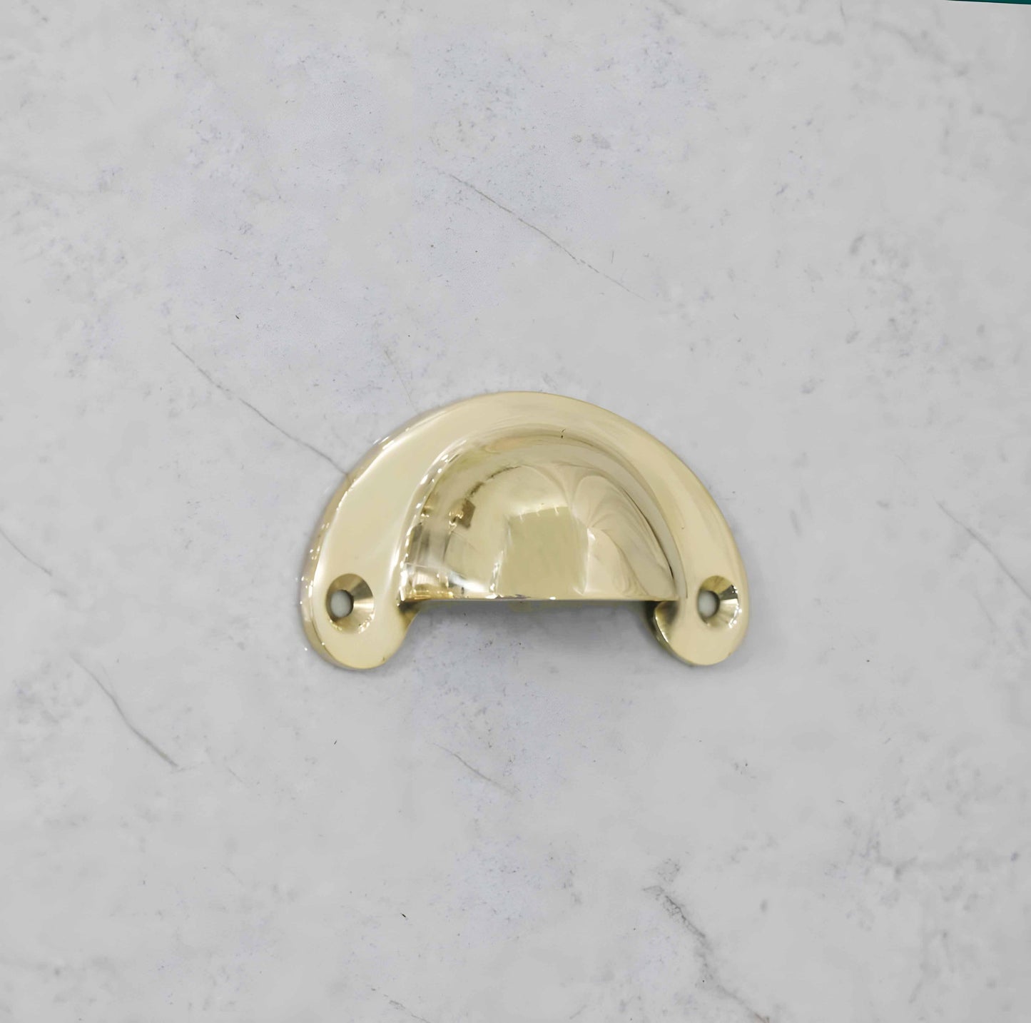 Victorian Bin Pulls - Unlacquered Polished Brass