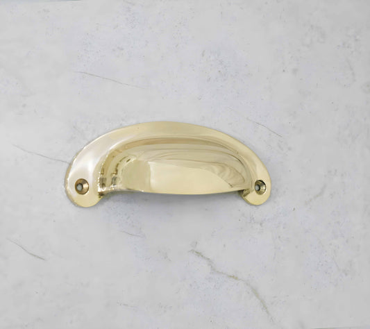 Victorian Bin Pulls - Unlacquered Polished Brass