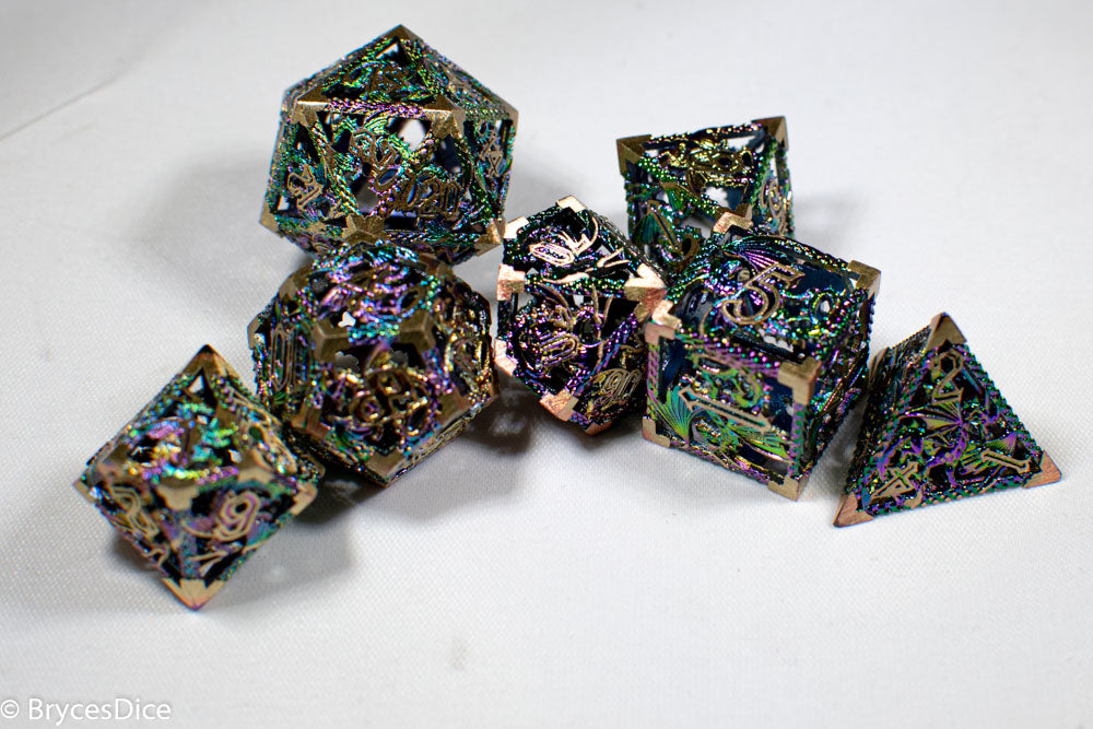 (Golden Rainbow) Deadly Dragon Dice: Shards of Oblivion Hollow Metal