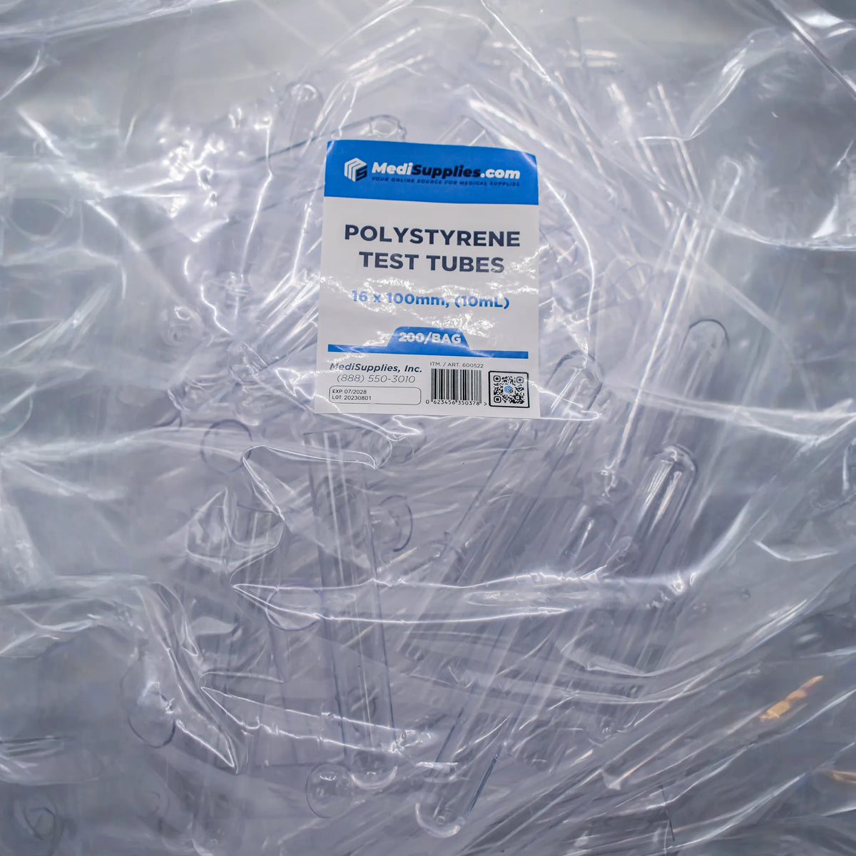 Polystyrene Clear Test Tube 16x100mm 10mL - 🆕 New Arrivals, All Products, Products from QV Medical Supplies, ⚙️ Business + Industrial - Little Red General Store
