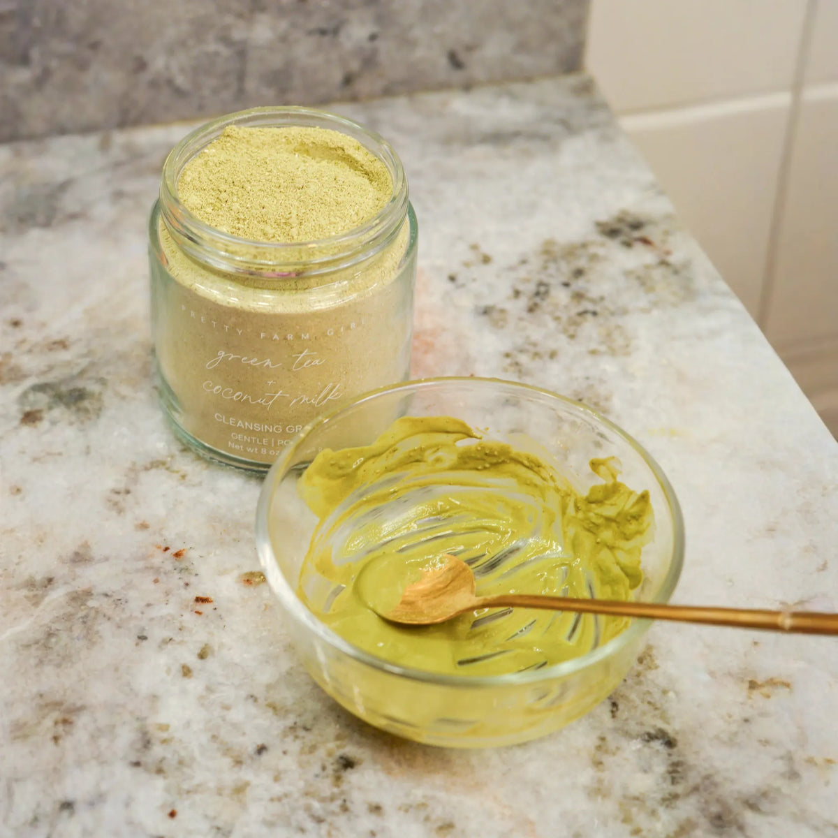 Green Tea + Coconut Milk Facial Cleansing Grains