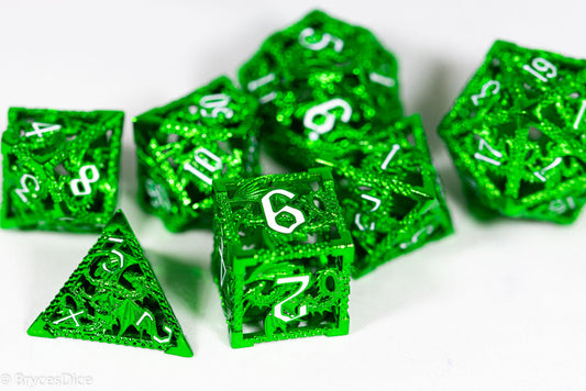 (Shimmering Green) Deadly Dragon Dice: Shards of Oblivion Hollow Metal