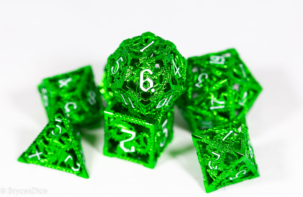 (Shimmering Green) Deadly Dragon Dice: Shards of Oblivion Hollow Metal