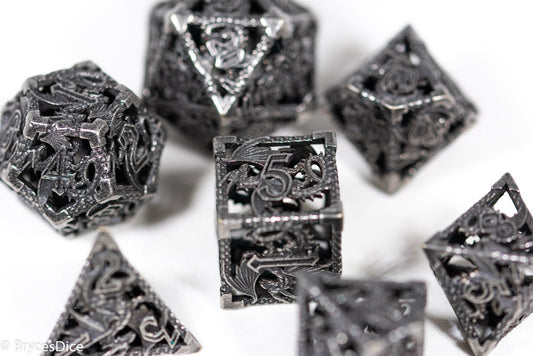 (Grey) Deadly Dragon Dice: Shards of Oblivion Hollow Metal