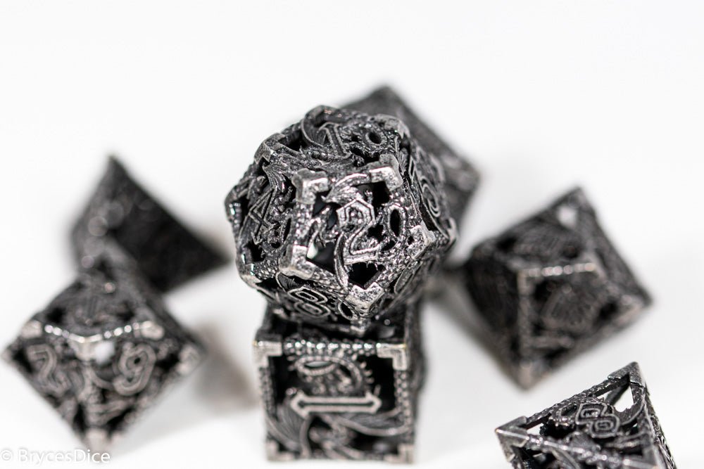 (Grey) Deadly Dragon Dice: Shards of Oblivion Hollow Metal