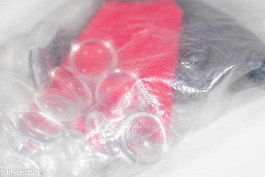 Clear Glass Stones Off-Sized Bagged (approx 25) Glass Gaming