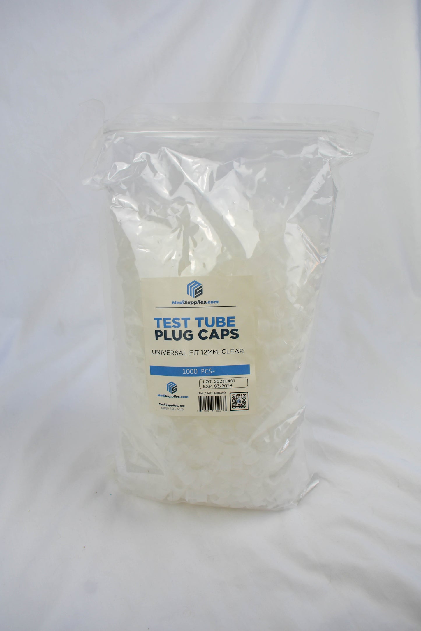 12mm Test Tube Plug Clear Caps Universal Fit