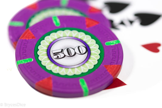13.5g 'Basic' Poker Chip (500) Purple/green/red [sold by the piece]