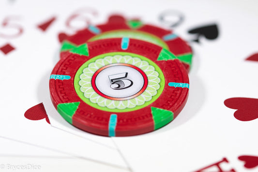 13.5g 'Basic' Poker Chip (5) Red/blue/green [sold by the piece]