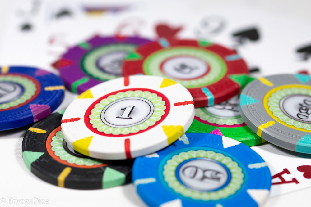 13.5g 'Basic' Poker Chip (0,50) Grey/Yellow/Blue