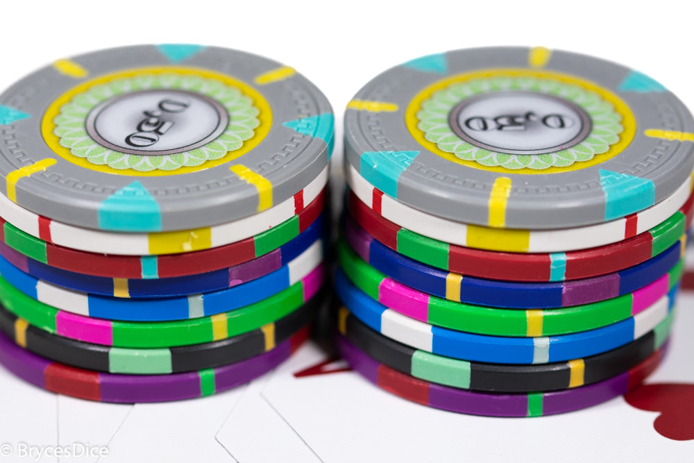 13.5g 'Basic' Poker Chip (5) Red/blue/green [sold by the piece]