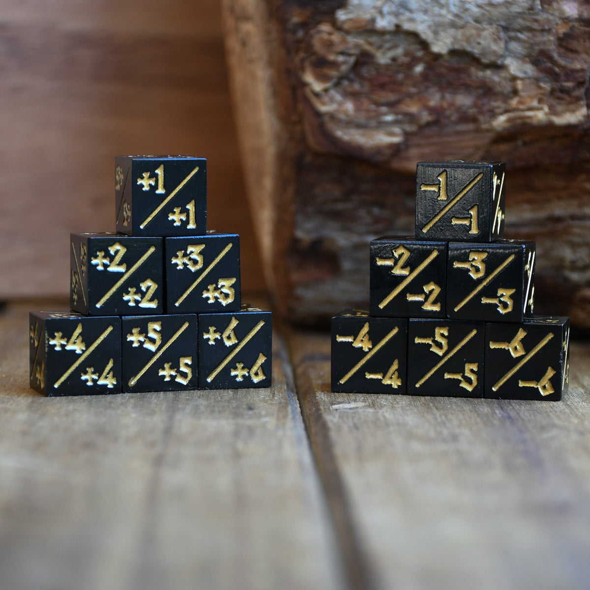 '+1/+1 Counter Dice- Black, 6ct.