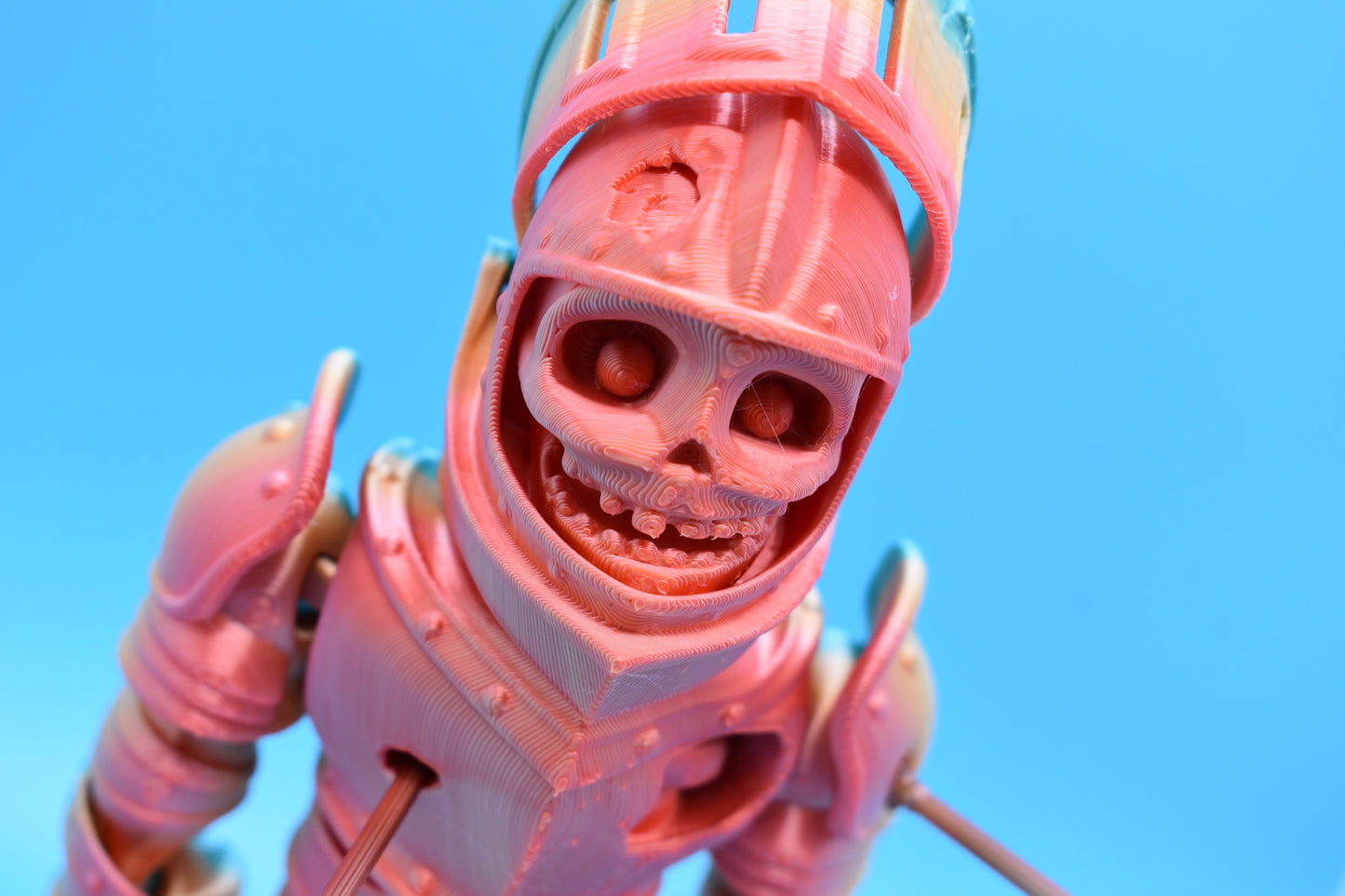 Flexi Knight Skeleton with Sword, Dagger, arrows, and Movable Visor!