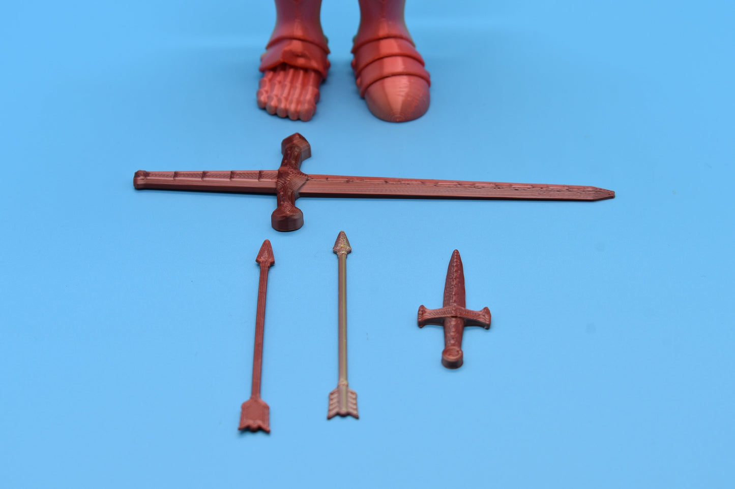 Flexi Knight Skeleton with Sword, Dagger, arrows, and Movable Visor!