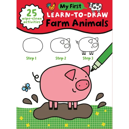 My First Learn-To-Draw: Farm Animals: (25 Wipe Clean Activities + Dry Erase Marker)
