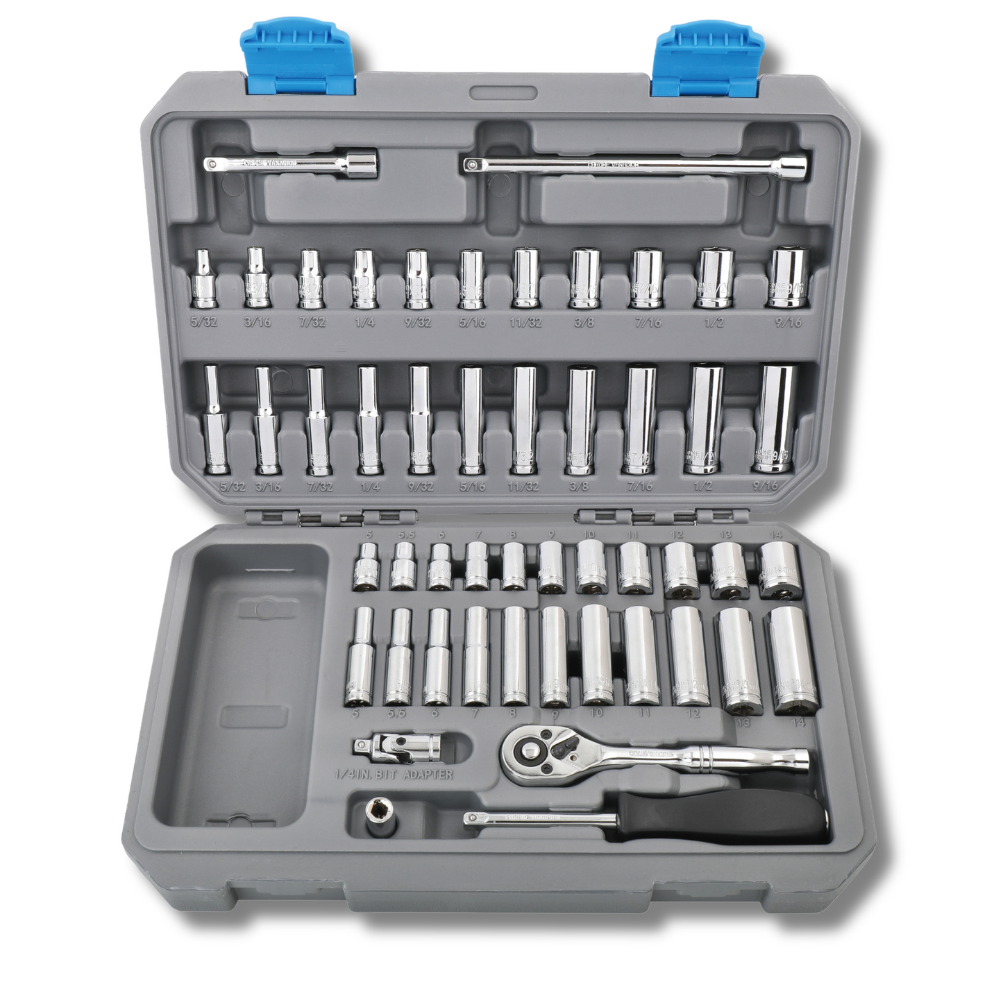 APOLLO TOOLS - DT0004-50 Piece ¼” Drive Socket Set