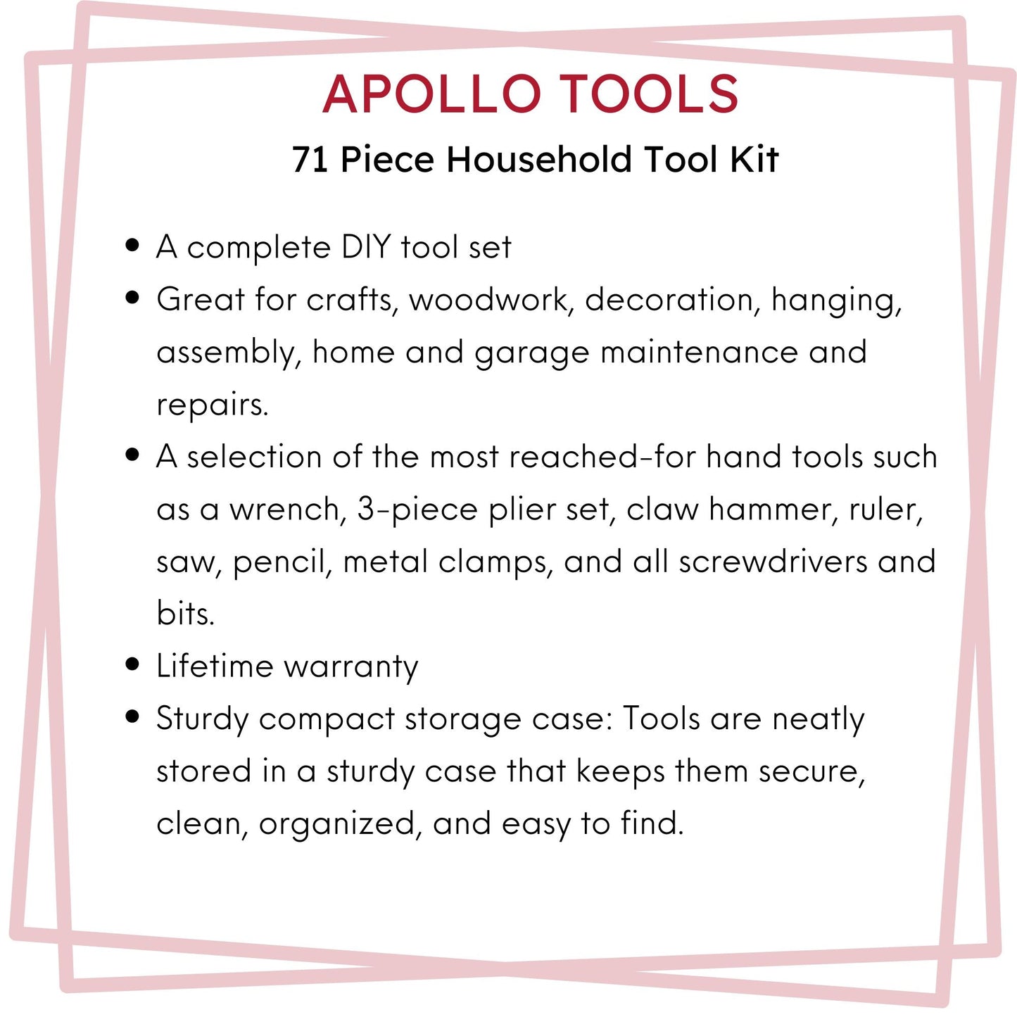 71 Piece Household Tool Kit - DT0204
