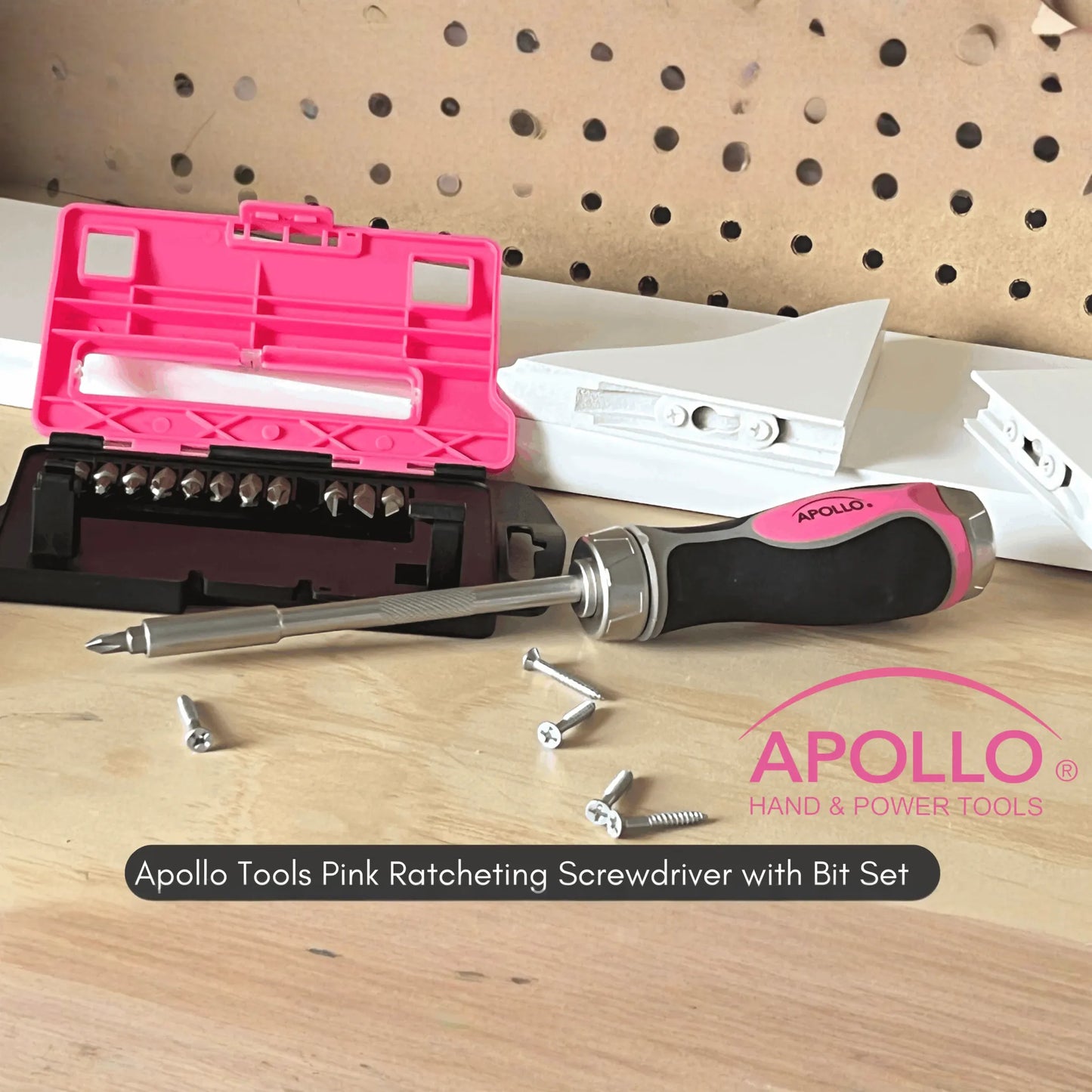 13-in-1 Ratcheting Screwdriver with Bit Set – Pink -- DT5021P