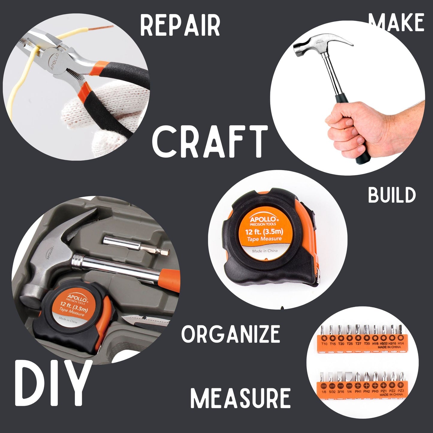 39 Piece General Tool Kit - DT9706OR